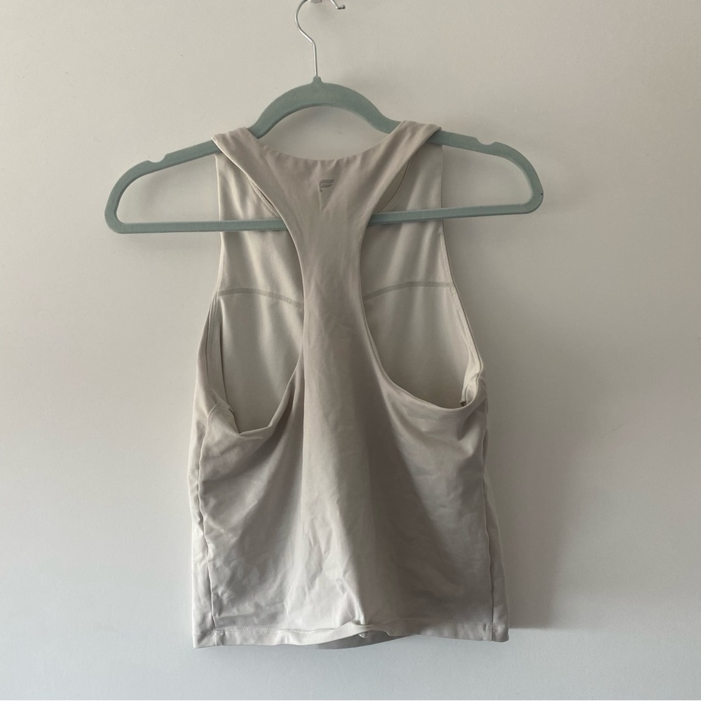 Fabletics White Workout Racerback Top - Picture 2 of 3